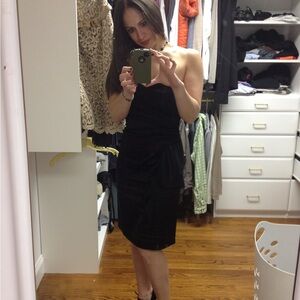 White House Black Market Strapless Black Dress